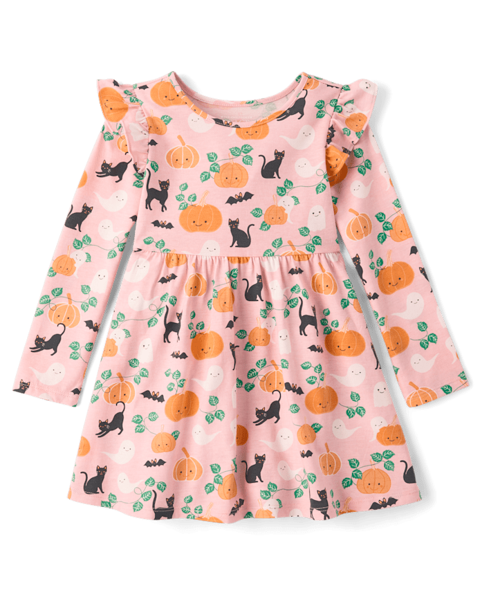 Baby And Toddler Girls Halloween Flutter Dress