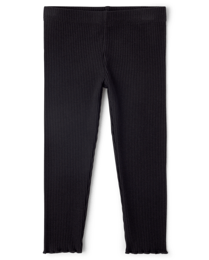 Leggings côtelés à motif laitue pour bébés et petites filles