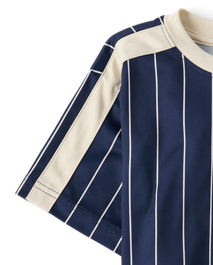 Boys Striped Varsity Soccer Jersey