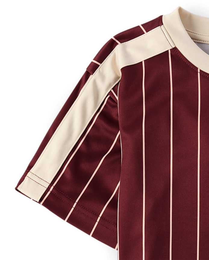 Boys Striped Varsity Soccer Jersey