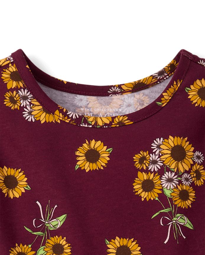 Baby And Toddler Girls Sunflower Ruffle Dress