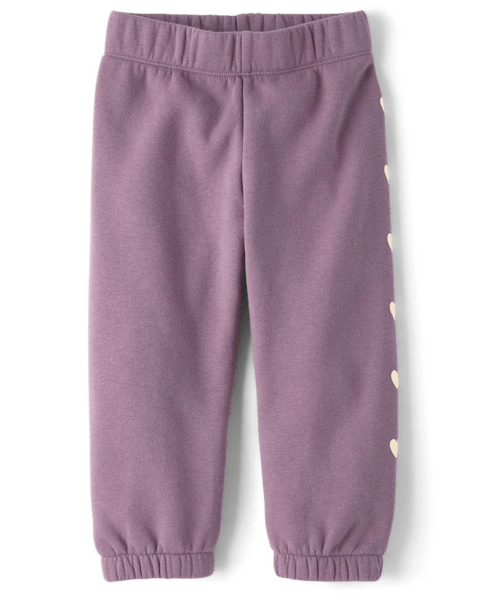 Toddler Girls Embellished Premium Fleece Jogger Pants