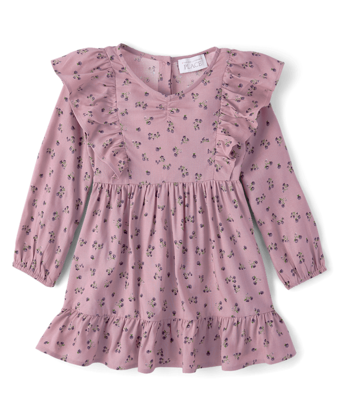 Baby And Toddler Girls Floral Flutter Dress