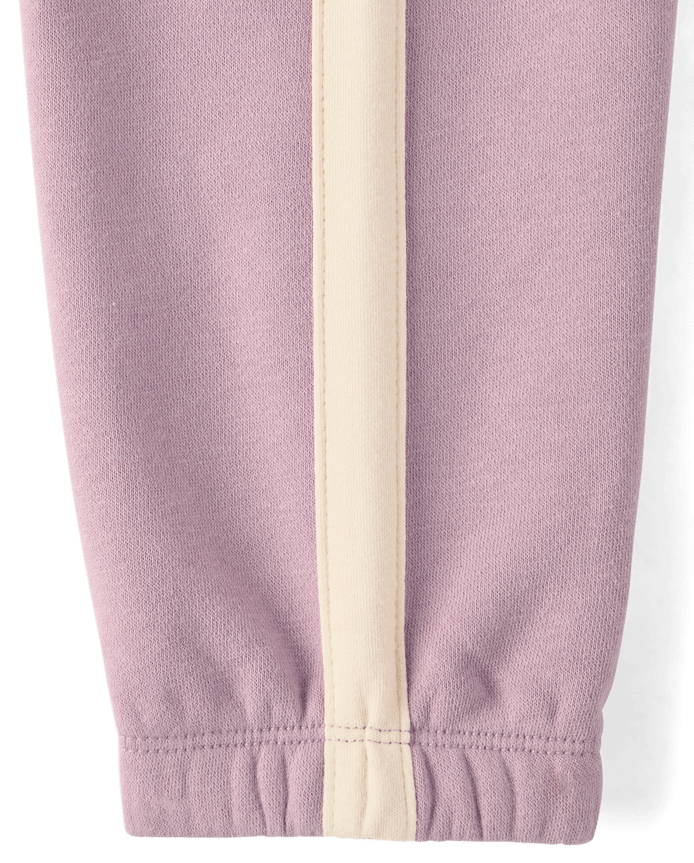 Toddler Girls Side Stripe Premium Fleece Jogger Pants