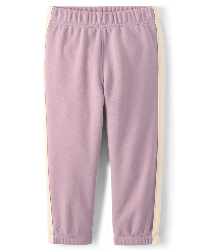 Toddler Girls Side Stripe Premium Fleece Jogger Pants