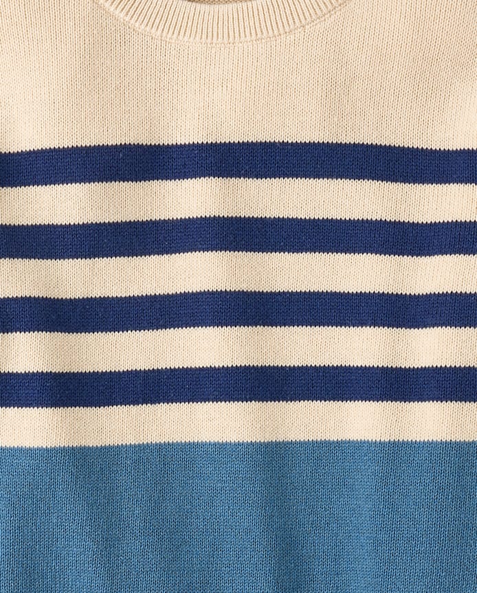 Boys Striped Colorblock Sweater