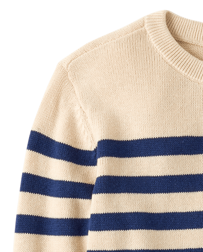 Boys Striped Colorblock Sweater