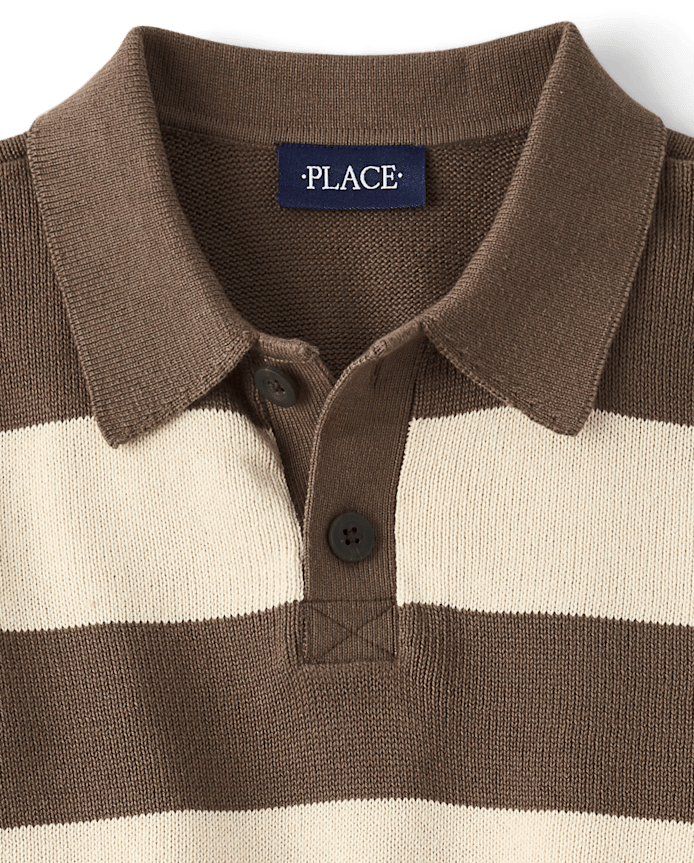 Boys Striped Rugby Sweater