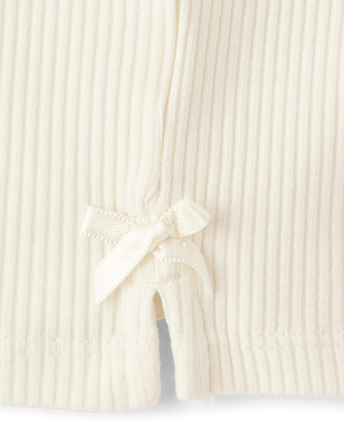 Toddler Girls Embroidered Ribbed Tee