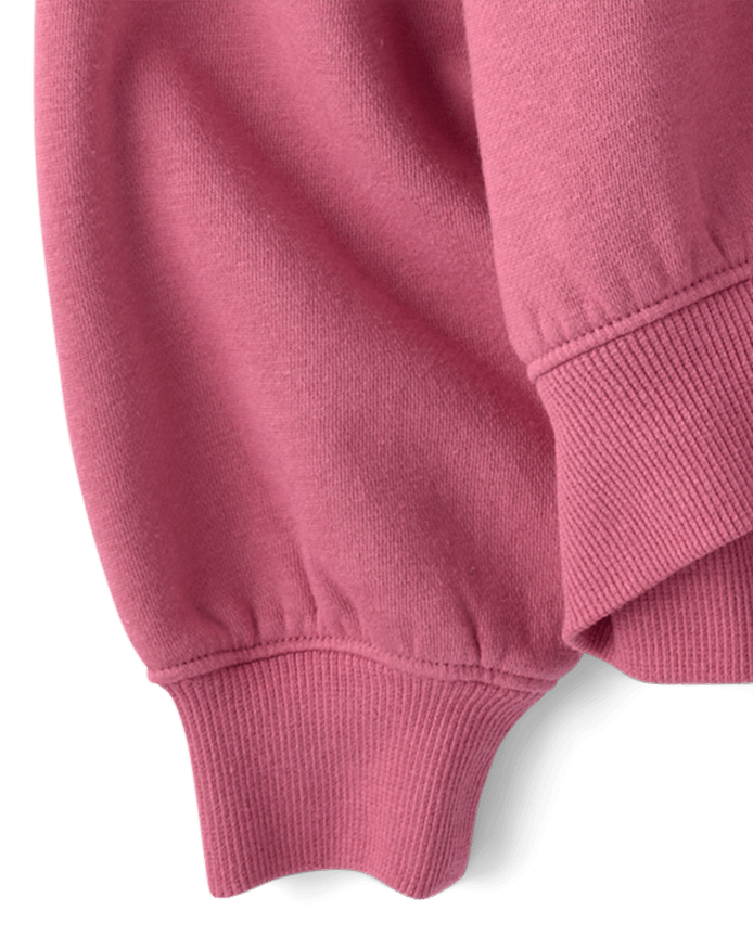 Girls Embellished Premium Fleece Cropped Sweatshirt