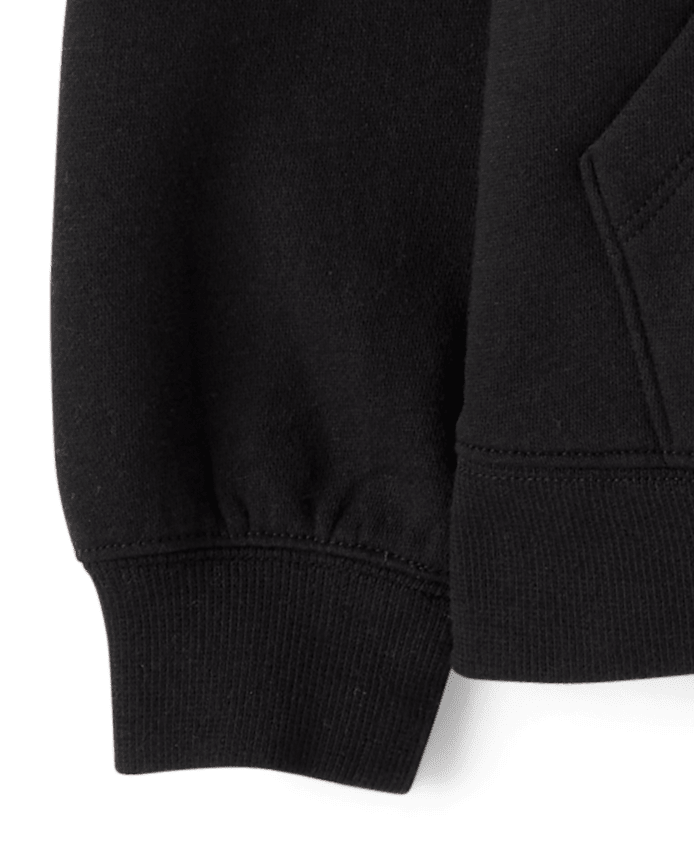 Girls Lace Inset Premium Fleece Hoodie