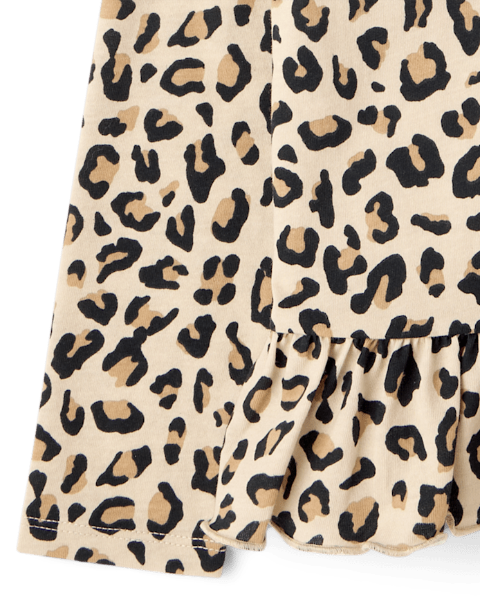 Toddler Girls Print Peplum Top