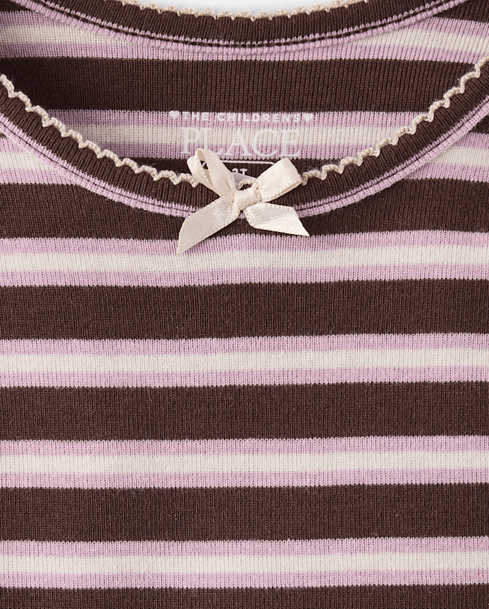 Toddler Girls Striped Ribbed Top