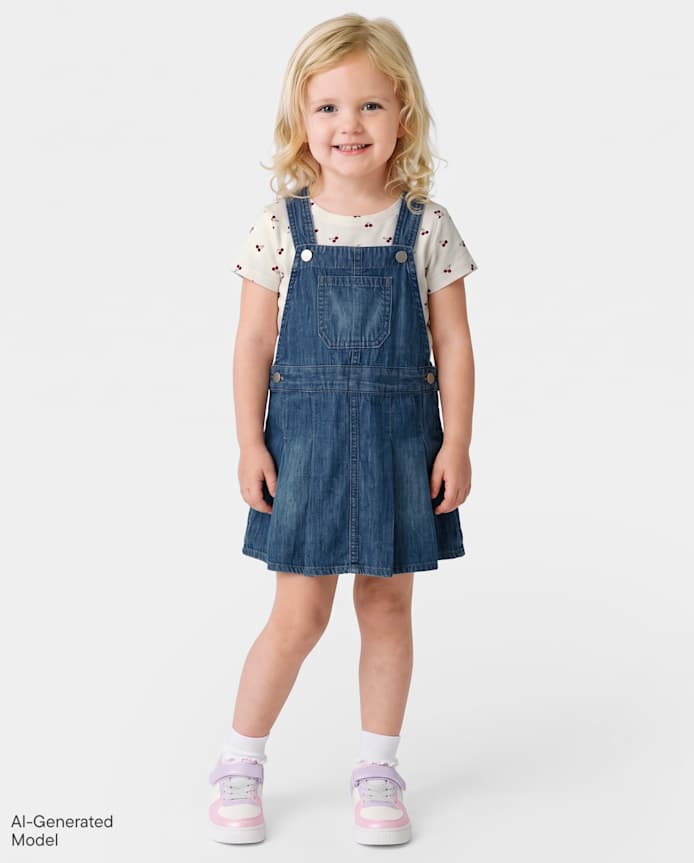 Toddler Girls Cherry Skirtall 2-Piece Outfit Set