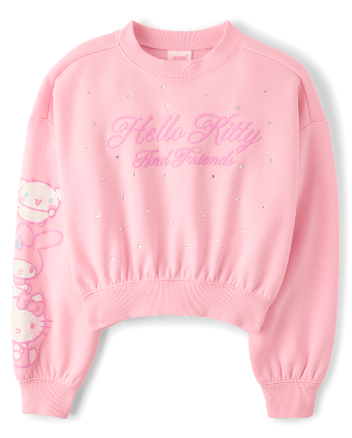 Girls Hello Kitty® And Friends Embellished Premium Fleece Sweatshirt
