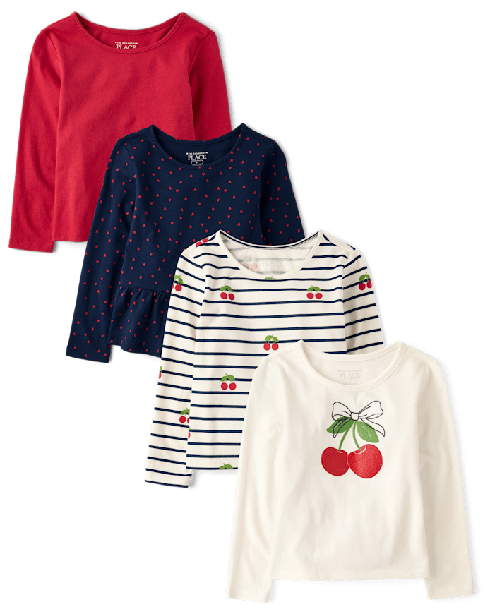 Lot de 4 petits chapeaux à cerises pour filles