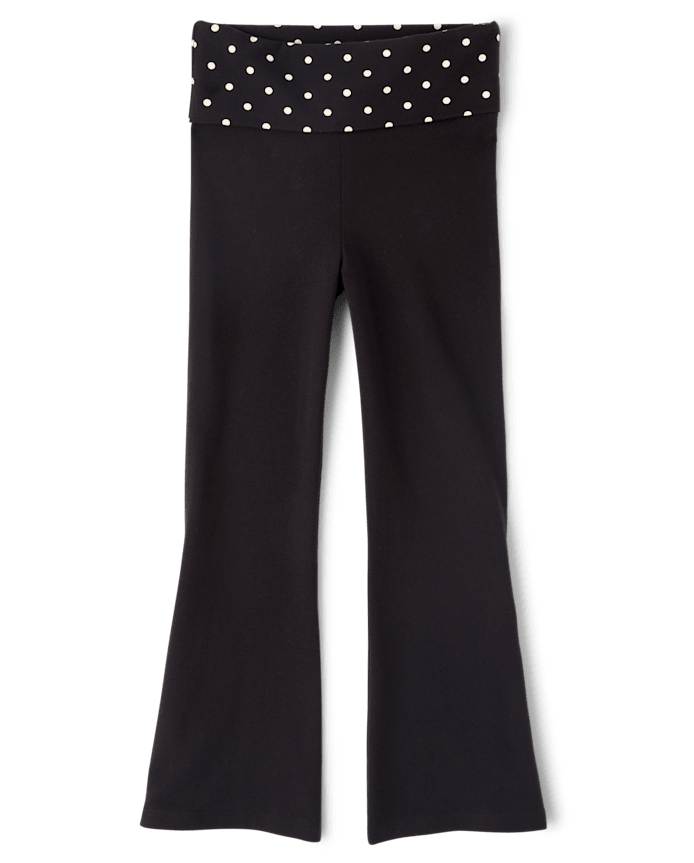 Girls Foldover Flare Leggings
