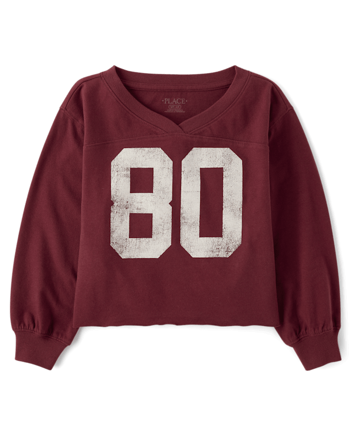 Haut en daim style universitaire pour filles