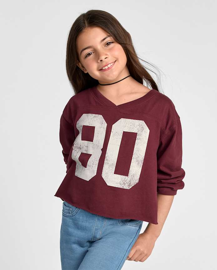 Haut en daim style universitaire pour filles