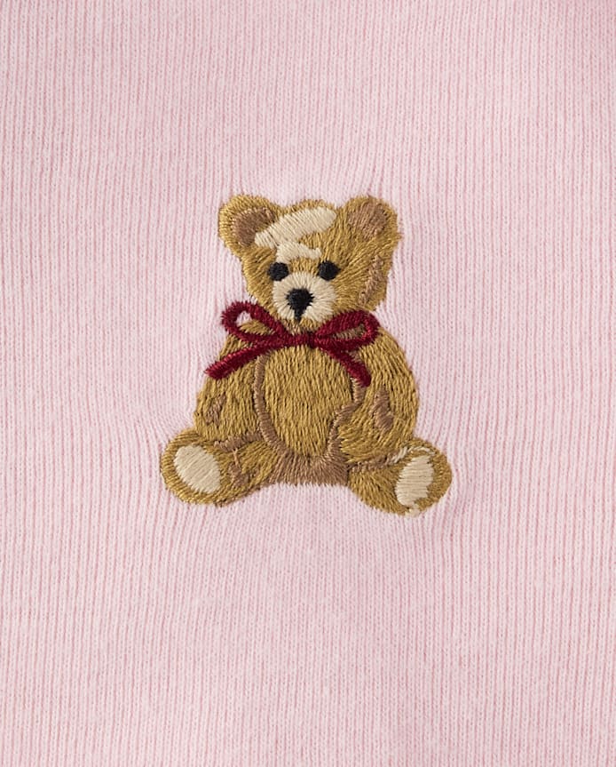 Girls Embroidered Icon Graphic Ringer Baby Tee