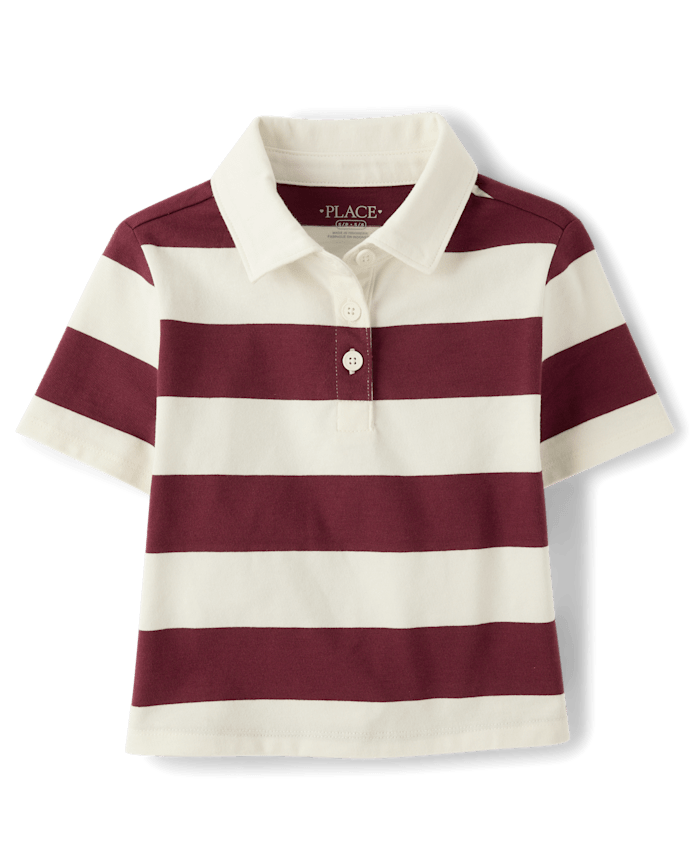 Girls Striped Rugby Polo