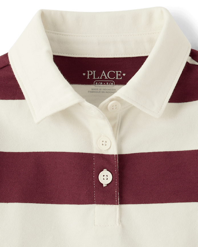 Polo de rugby rayé pour filles