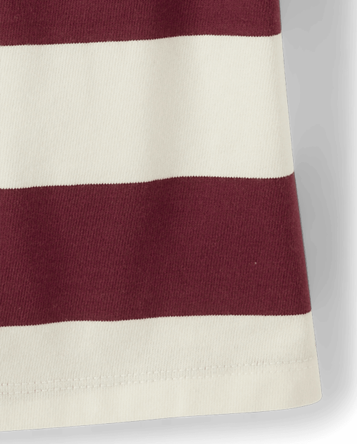 Girls Striped Rugby Polo
