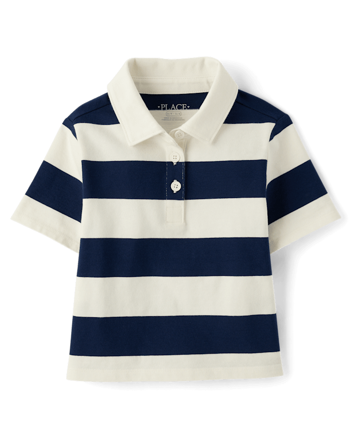 Girls Striped Rugby Polo