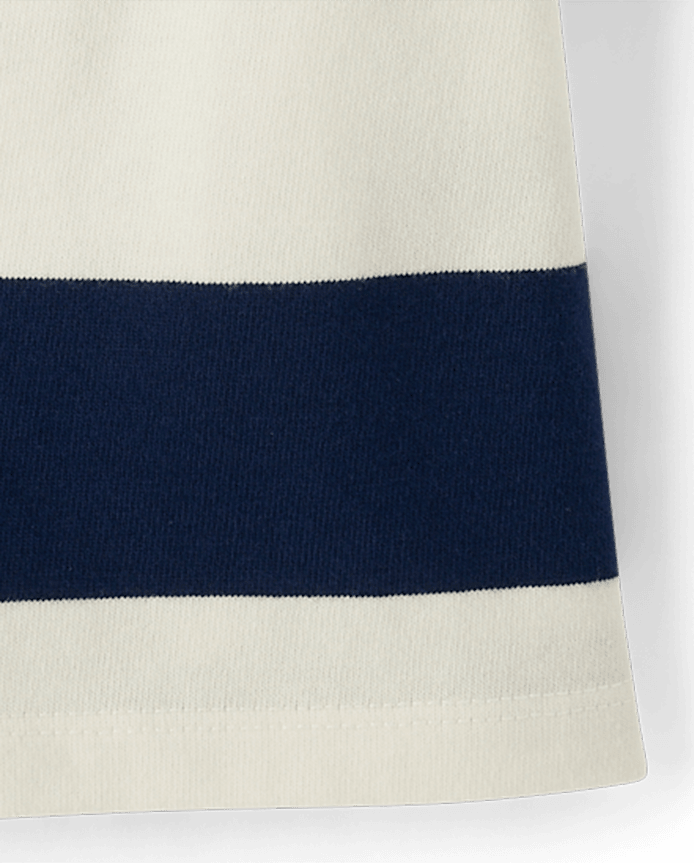 Girls Striped Rugby Polo