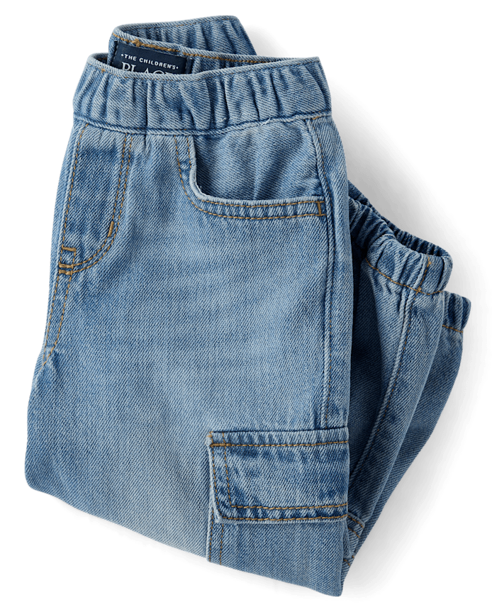 Baby And Toddler Boys Baggy Pull On Cargo Barrel Jeans