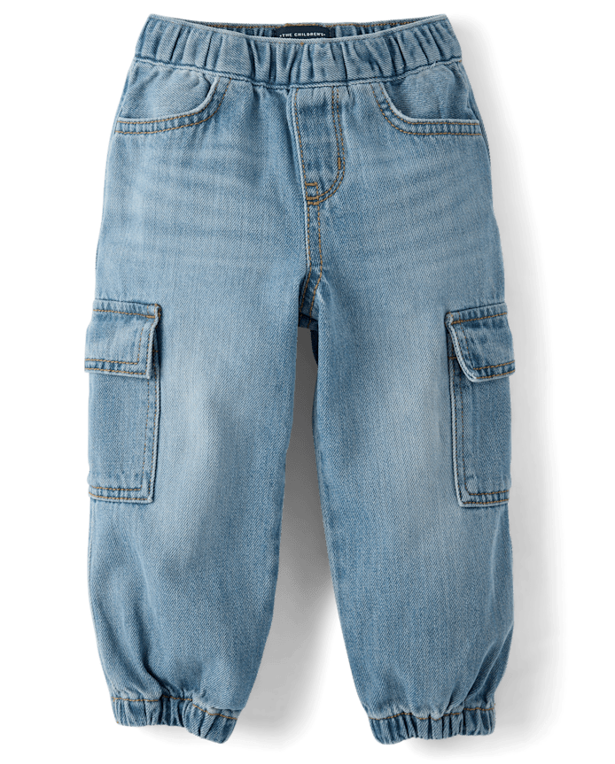 Baby And Toddler Boys Baggy Pull On Cargo Barrel Jeans