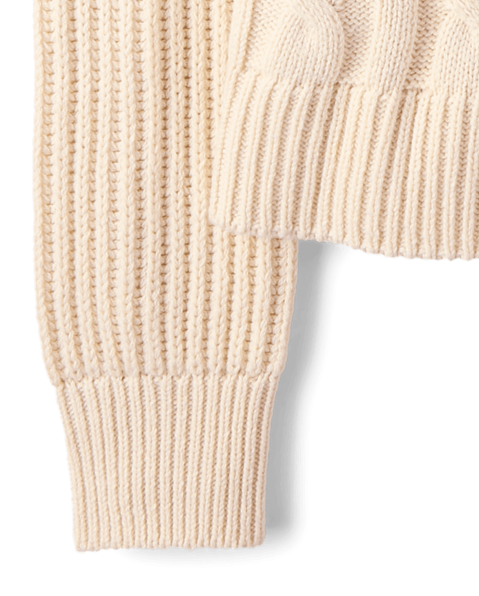 Girls Fringe Shaker Stitch Sweater