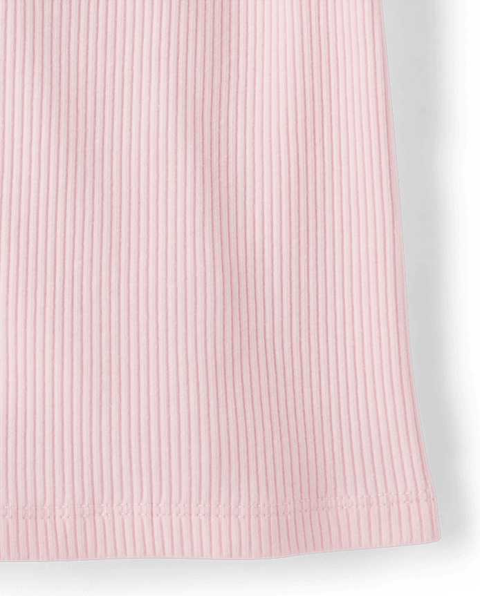 Girls V-Neck Ribbed Cinched Top