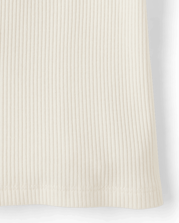 Girls V-Neck Ribbed Cinched Top