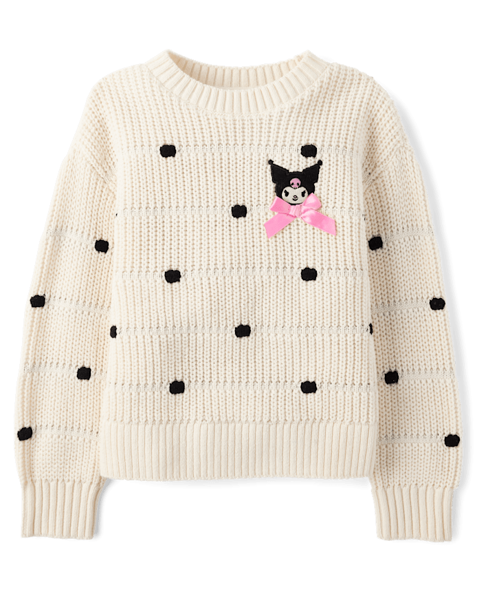 Girls Kuromi™ Embroidered Bobble Sweater