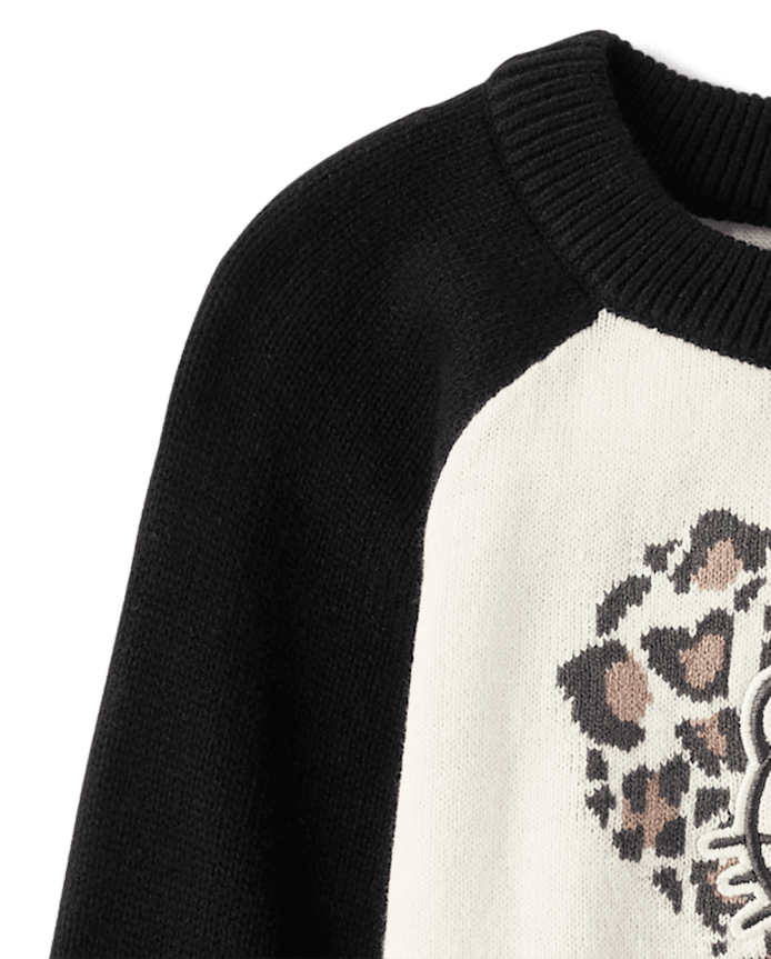 Girls Hello Kitty® Embroidered Colorblock Sweater