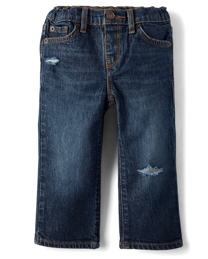 Baby And Toddler Boys Ripped Straight Jeans