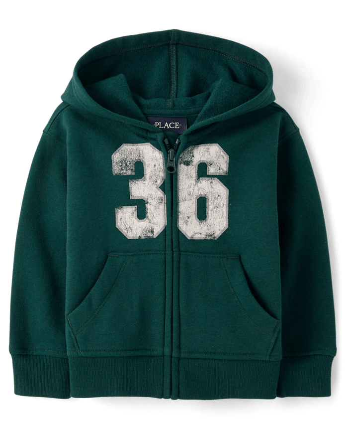 Baby And Toddler Boys Varsity Premium Fleece Zip Up Hoodie