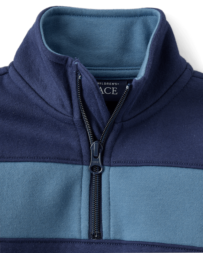 Baby And Toddler Boys Colorblock Premium Fleece 2-Piece Outfit Set