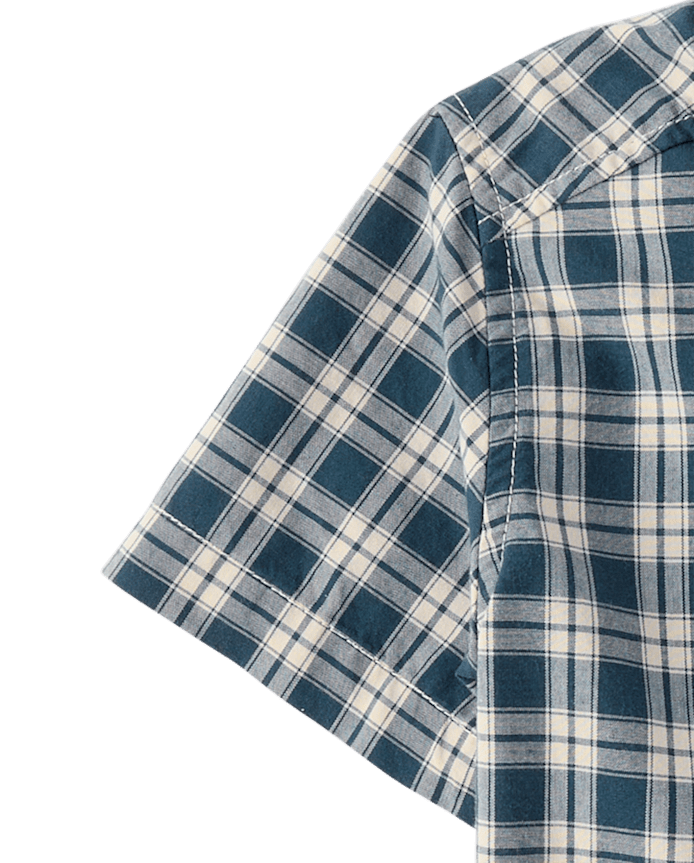 Baby And Toddler Boys Plaid Poplin Button Up Shirt