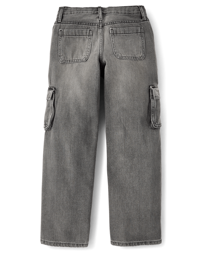 Girls Baggy Cargo Jeans