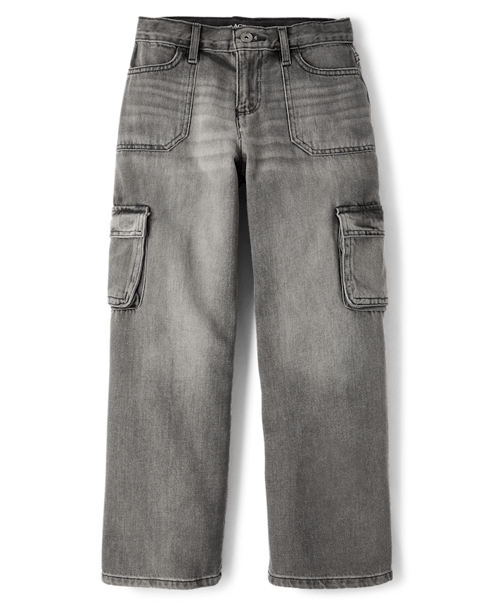 Girls Baggy Cargo Jeans
