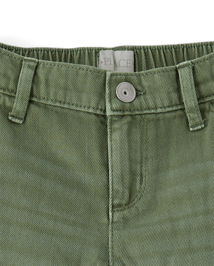 Jeans cargo amples teints en pièce pour filles