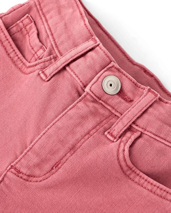 Girls Garment Dyed Flare Jeans