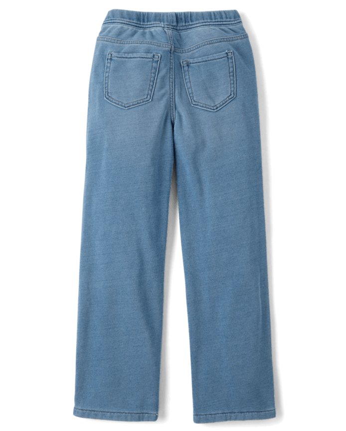 Girls French Terry Wide Leg Sweatpant Jeans