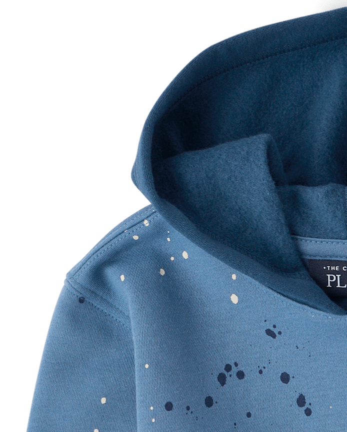 Baby And Toddler Boys Embroidered Dino Premium Fleece Hoodie