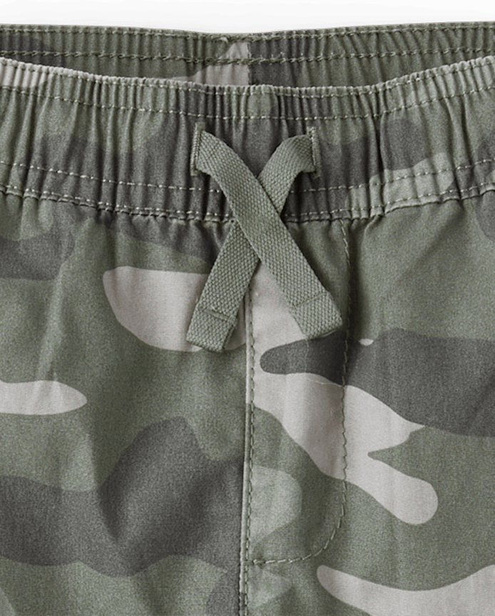 Baby And Toddler Boys Camo Poplin Cargo Jogger Pants