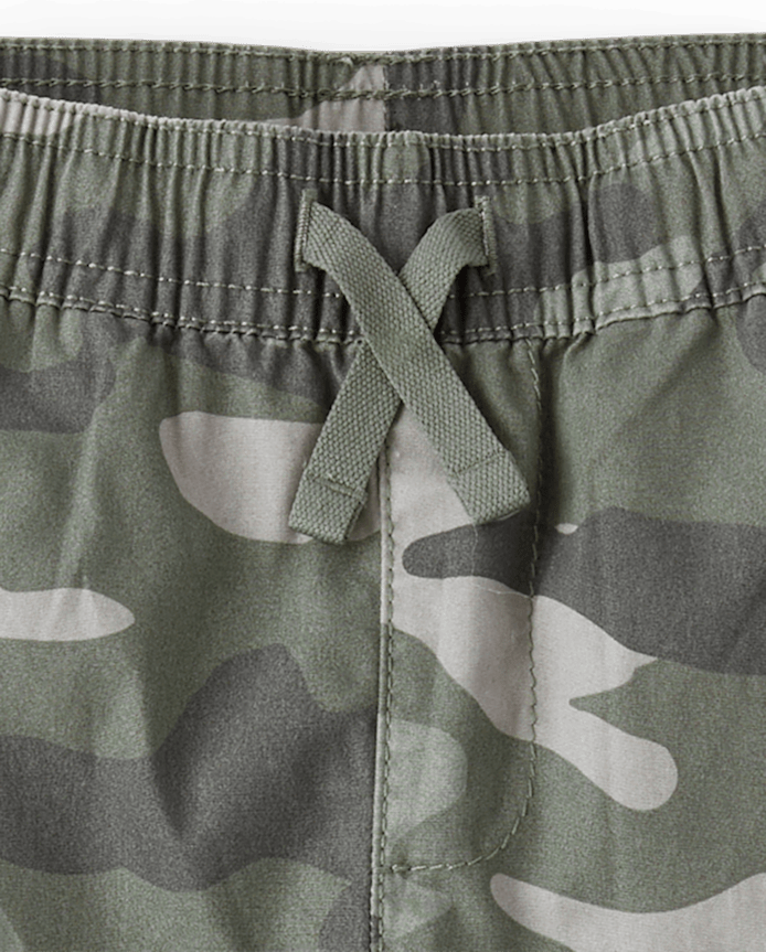 Baby And Toddler Boys Camo Poplin Cargo Jogger Pants
