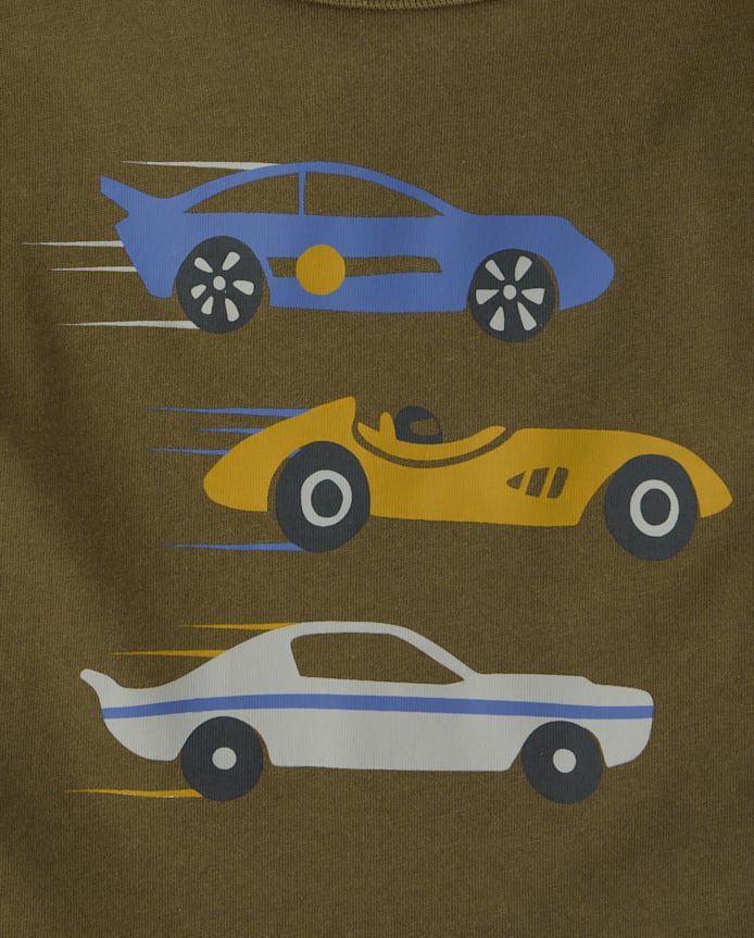Baby And Toddler Boys Racecar Top 3-Pack