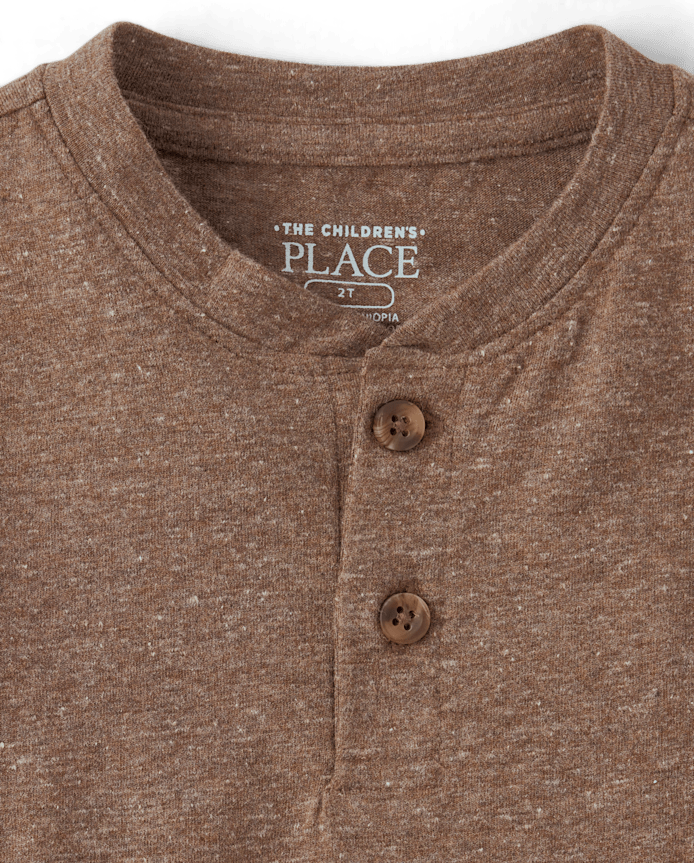 Baby And Toddler Boys Marled Henley Top
